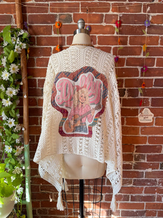 OOAK Autumn Collection - Dolly Inspired Embroidered Daisy Poncho