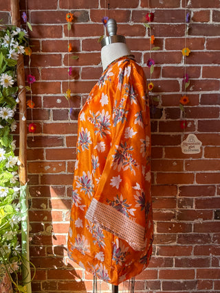 Autumn Moon Silky Flowy Kimono - Fair Trade Made - Final Sale