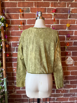 Cotton Mushroom Froggie Cropped Long Sleeve Tee - Fair Trade Made