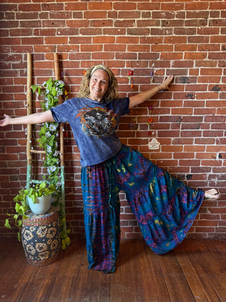 Raven Tie Dye Wide Leg Palazzo Pants - Multiple Colors Available