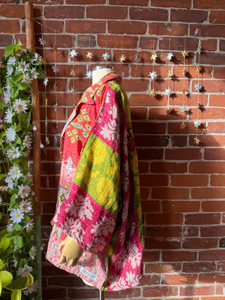 OOAK Autumn Collection - Upcycled Grateful Dead Inspired Boho Vintage Kantha Jacket