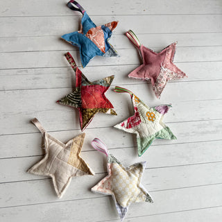 OOAK Quilted Star Ornament- Small Business Made in the USA