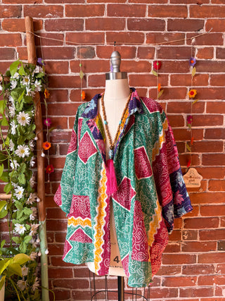 OOAK Spring Collection - Upcycled Nirvana Inspired Vintage Kantha Jacket