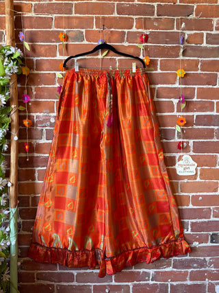 Size 14-18 Festival Drift Recycled Sari Pants - Fair Trade Made