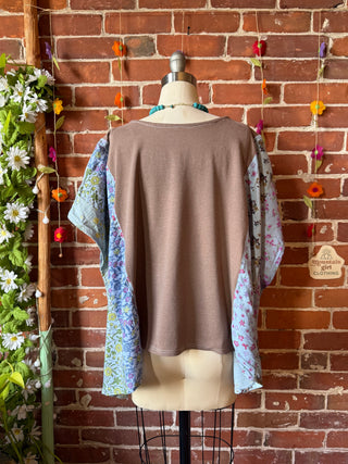 OOAK Autumn Collection- Upcycled  Poncho Tee