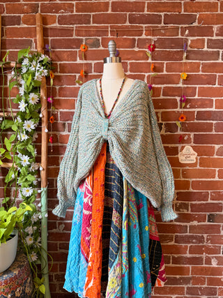 Moonlit Meadow Two-Way Sweater - Butterfly Style Knit Pullover
