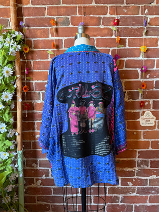 OOAK Summer Collection - Upcycled Gorillaz Inspired Vintage Kantha Jacket