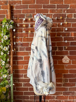OOAK Winter Collection- Size Large Upcycled John Denver Tie Dye Hoodie