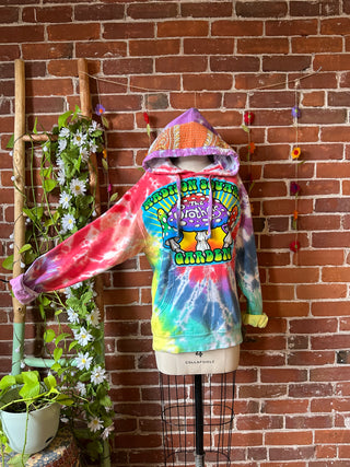 Size Small Upcycled Allman Brothers Inspired Tie Dye Hoodie