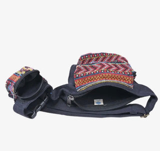 Woven Wanderer Fanny Pack / Crossbody Bag - Fair Trade Made