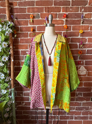 OOAK Summer Collection - Upcycled Blondie Inspired Vintage Kantha Jacket