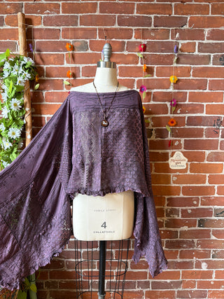 Autumn Skies Stonewashed Flowy Poncho Tunic - Multiple Colors Available- Fair Trade Made