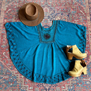 Hannah Poncho Capelet Top - Multiple Colors Available - Fair Trade Made
