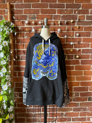 OOAK Autumn Collection- Size XL Upcycled Pearl Classic Rock Pullover Hoodie