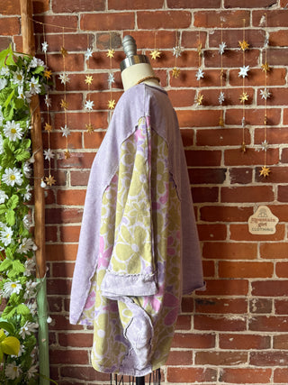 OOAK Winter Collection - Upcycled Flower Patch Patchwork Poncho Style Top 🌼