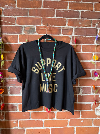 Support Live Music Cropped Tee