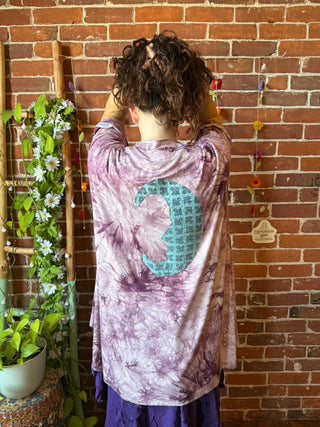 OOAK Spring Collection - Callisto Kantha Crescent Moon Tie Dye Kimono