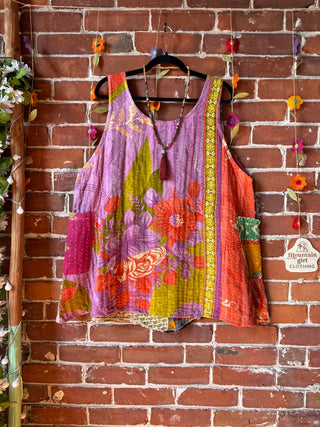Bohemian Journey Kantha Tank - Fair Trade Made