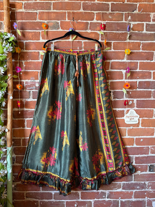 Size 14-18 Festival Drift Recycled Sari Pants - Fair Trade Made