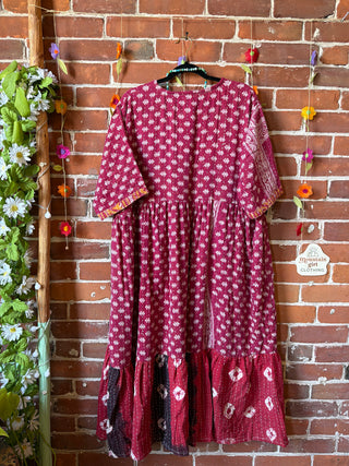 Coffee In The Morning Kantha Dress - Fits up to 3X