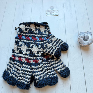 Party Like It's the 90s Wool Knit Gloves-Fair Trade Made- Final Sale