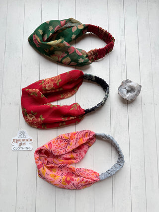 Among The Flowers Recycled Sari Headband - Fair Trade Made - Final Sale