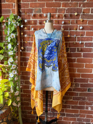 OOAK Autumn Collection - Pearl Classic Rock Boho Hi Lo Poncho Top