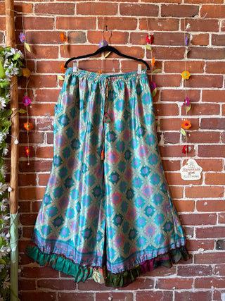 Size 14-18 Festival Drift Recycled Sari Pants - Fair Trade Made
