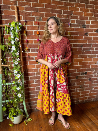 Coffee In The Morning Kantha Dress