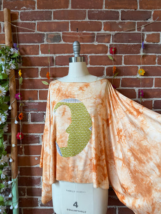 OOAK Spring Collection - Callisto Kantha Crescent Moon Top