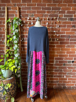 OOAK Autumn Collection - Size Large/XL Upcycled Rolling Stones Inspired Tshirt Dress