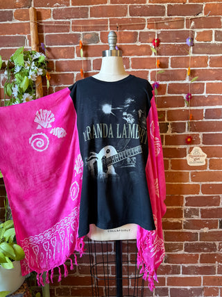 OOAK Autumn Collection- Upcycled Miranda Lambert Inspired Tie Dye Poncho Tee