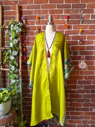 Summer Dreams 100% Silk Poncho Robe- Fair Trade Made