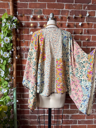 Meadow Mosaic Patchwork Cocoon Shawl