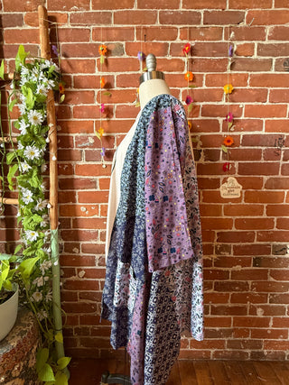 OOAK Summer Collection- Upcycled Grateful Dead Flowy Hybrid Hi Lo Tee
