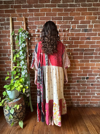 Coffee In The Morning Kantha Dress - Fits up to 3X