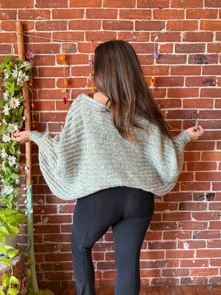 Moonlit Meadow Two-Way Sweater - Butterfly Style Knit Pullover