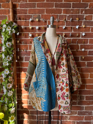 OOAK Winter Collection - Upcycled David Bowie Inspired Vintage Kantha Jacket