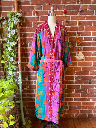 Riverstone Kantha Robe Kimono - Fair Trade Made