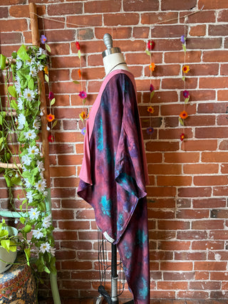 Billy Strings Inspired Hybrid Tie Dye Cropped Hi Lo Poncho Top