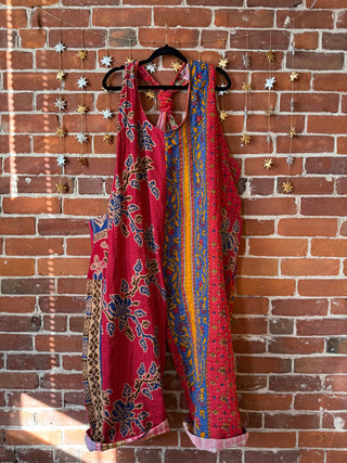 2 in 1 Ophelia Kantha Harem Wide Leg Jumpsuit / Overalls