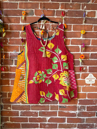 Bohemian Journey Kantha Tank - Fair Trade Made