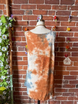 OOAK Spring Collection - Callisto Tie Dye Kantha Crescent Moon Tank Top - Multiple Sizes Available