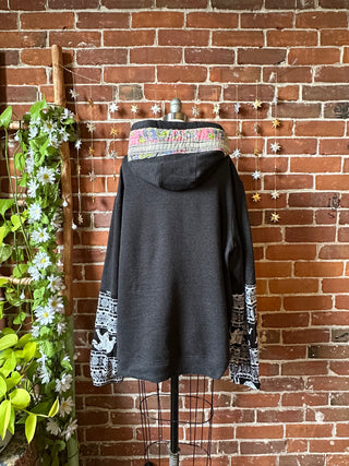 OOAK Autumn Collection- Size XL Upcycled Pearl Classic Rock Pullover Hoodie