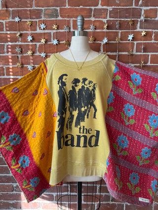 Upcycled The Band Kantha Poncho Sweatshirt