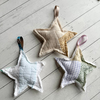 OOAK Quilted Star Ornament- Small Business Made in the USA