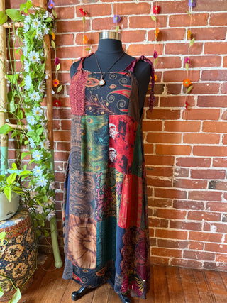 Afternoon Tea Earthy Patchwork Dress