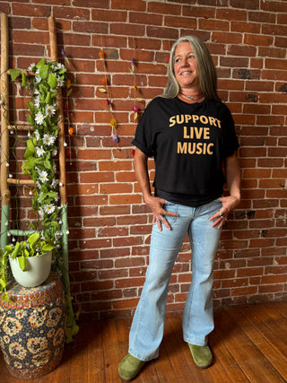 Support Live Music Cropped Tee