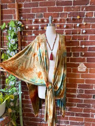 OOAK Winter Collection - Callisto Kantha Crescent Moon Kimono Robe