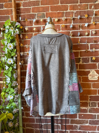 OOAK Winter Collection - Upcycled Crescent Moon Poncho Style Top 🌼
